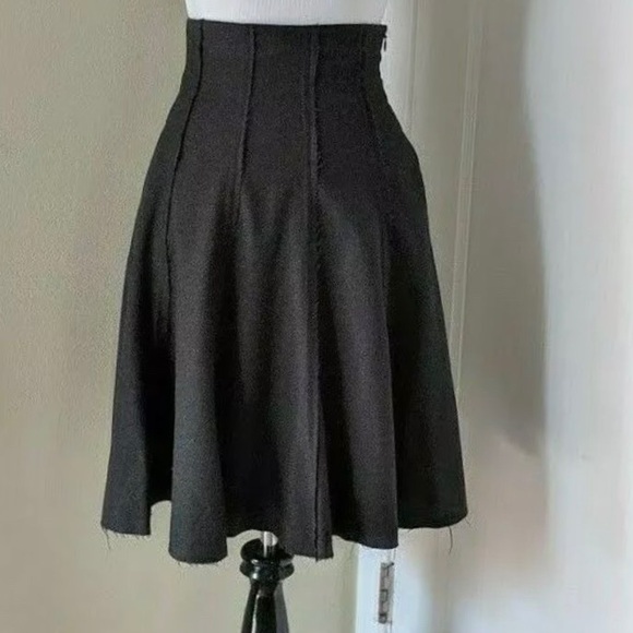 Rag & Bone Grey Wool Gored Skirt w/ Pkts -Size 27 - Picture 1 of 6